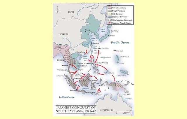 Peta Penyerangan Jepang ke Indonesia