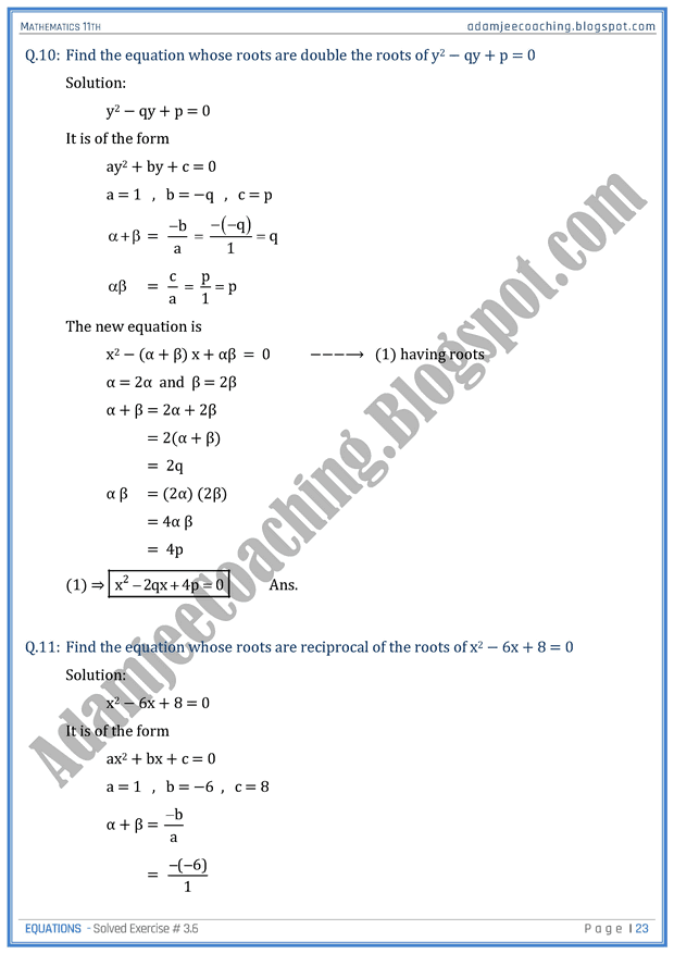 equations-exercise-3-6-mathematics-11th