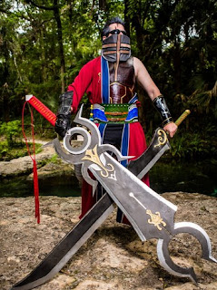 Man posing as Auron Final Fantasy X