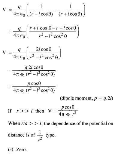 Solutions Class 12 Physics Chapter-2 (Electrostatic Potential and Capacitance)