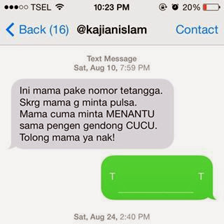 mama 2 Gambar Lucu Ngakak SMS Mama Minta Pulsa