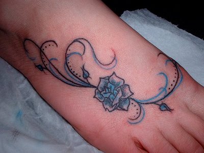 Rose Tattoo Design Foot Rose Tattoo