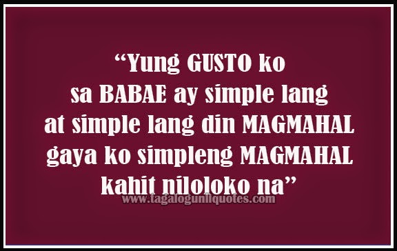 Tagalog Sweet Love Quotes - Simple Girl