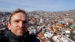 Sarajevo in the background