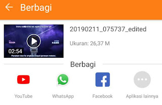 hasil penggabungan video