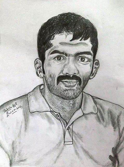 PENCIL DRAWING - Yogeshwar Dutt