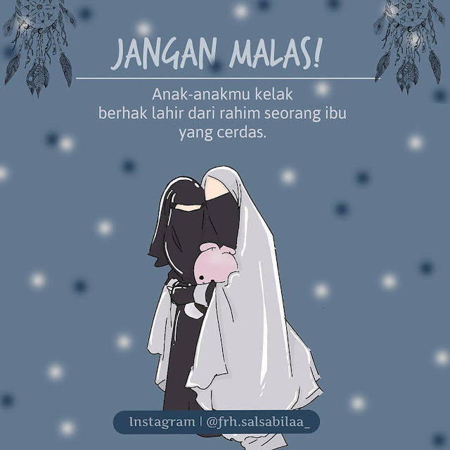 Wallpaper Sahabat  Anime Hijab  Kata Kata  Motivasi Cartoon 