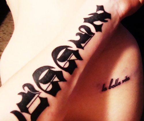 The fonts play an important role in name tattoos