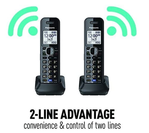 Panasonic KX-TG9582B 2-Line Corded/Cordless Phone System