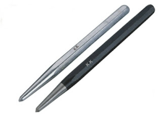 center punch as marking tools used in sheet metal manufacturing workshop