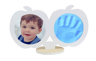  Babies Bloom Baby Keepsake Hand & Footprint Kit White Frame (Blue Clay)