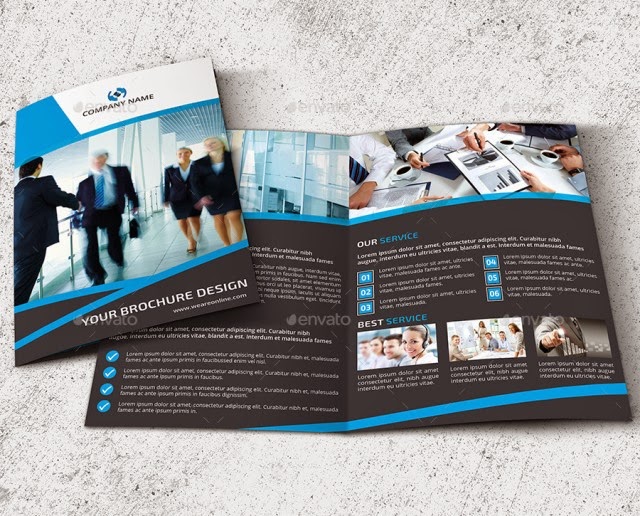 Corporate Bi-Fold Brochure Template