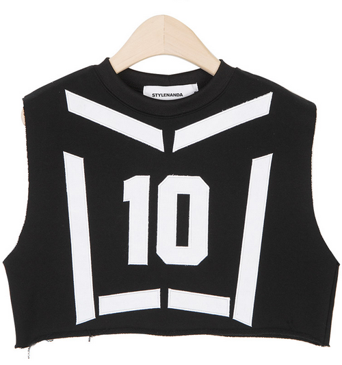 Ten Color Cropped Sleeveless Shirt