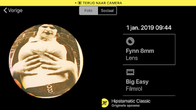 Schermafbeelding Hipstamatic-instellingen Finn 8mm + Big Easy