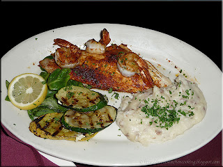 snapper with shrimp