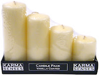 KARMA SENSES Vanilla coated pillar candle pack