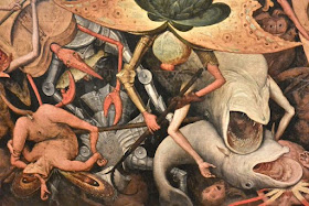Pierre Brueghel l'Ancien : la chute des anges rebelles détail  Bruxelles   