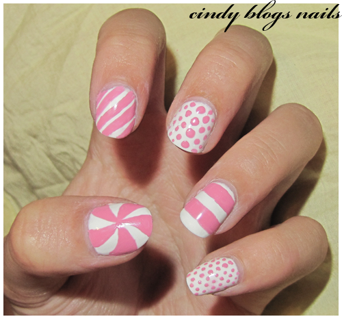 pink and white nail art | nails