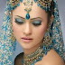 Smokey eye make up with light Blue on top 