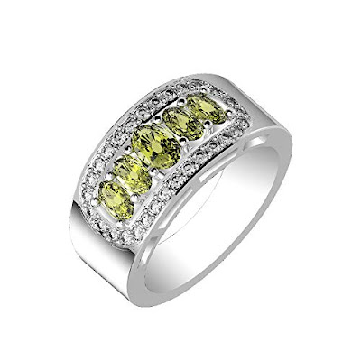 peridot sterling silver rings