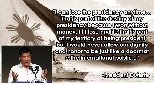  President Duterte arrived in Tokyo, Japan for a three-day visit (October 25-27, 2016) as he was warmly welcomed by the Japanese officials. In his second day of visit, the President of the Philippines spoke before the participants of the Philippine Economic Forum in Prince Park Tower Hotel. Since Japan and Philippines is celebrating their 60th year of a good bilateral relations, his speech focused on improving close ties with Japan by increasing investments on the country relating to agriculture and praising Japan for their efforts in being the "second top source of official development assistance". Moreover, the President shared about the dignity and honor of Filipinos, telling that Filipinos can survive amidst the war against drugs.  Below are portions of his addressed speech during the Philippine Economic Forum:  Based from the President Duterte's speech, Japan is the first and only bilateral free trade partner of the Philippines. The president is certain that support from Japan will provide great impact on the Filipinos.    Aside from official development assistance, the government of the Philippines is determined to generate more jobs for Filipinos to end the rate of unemployment. More jobs will make it easier and more attractive to do business in the country. "By cultivating an environment conducive for business, we are confident that more Japanese businesses will follow and go to the Philippines...", President Duterte said.    The President of the Philippines praised Japan for the efforts in ensuring peace and order in our country which is also crucial for economic development.      He also added few statements in his address relating to his visit to China. He assured that all they talked about was purely "economics". He explained, "We do no talk about arms, about stationing of groups... We avoid talking about alliances, military otherwise. What happened there was just few platforms where investments could come in."   Right after his statements regarding his visit in China, he made it clear to the crowd that it is his time to stand as a dignity of the Filipino. He revealed that there is a serious problem of drugs in the Philippines that made him declared war against drugs. Also, he once again lashed out at the "supposedly friends of Philippines", US (United States) and EU (European Union) for their criticisms against anti-drug war.   President Duterte declared that his administration will pursue an independent foreign policy. This means that the said government "will adopt and implement policies that would safeguard its national interests and to achieve goals within its international relations environment."    The president firmly stated that he want "friendship" with everybody and not to be "drawn into vortex of violence in countries like Pakistan, Iran, India, France, Britain, Russia, America, and China."   In addition, Duterte said could accept such treatment and criticism as Davao City mayor, but not as President when he already carries the burden of sovereignty.   President Duterte firmly believes that Filipino can survive amidst all the issues arising after the declaration of war against drugs. He said that even the Philippines is poor, it should still be respected for there is such a thing as "dignity" of the Filipino people.   