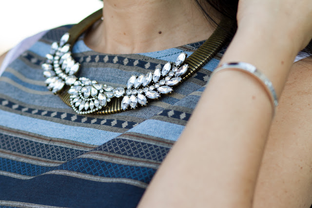 Collar cristales y bronce de Mango