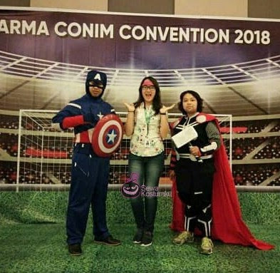 Sewa Kostum Superhero Thor dan Kapten Amerika