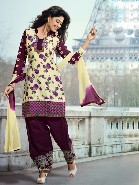 Exclusive Indian Designer Patiala Style Cotton Salwar Suits For Women