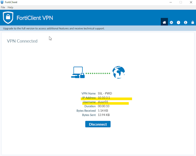10 - FortiClient VPN Status
