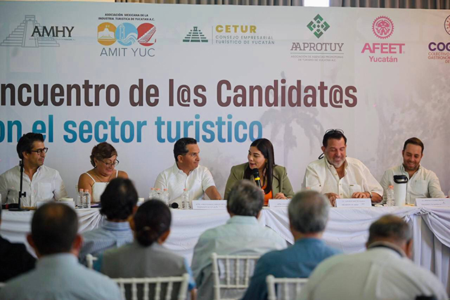 La abanderada de MC, Vida Gómez se reiunió con integrantes del Consejo Empresarial Turístico de Yucatán