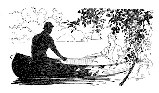 couple romance canoe digital