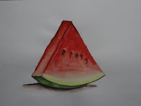 Harmony Arts Academy Drawing Classes Saturday 07-July-2018 12 yrs Chaitrali Suhas Bhagwat Water Melon Object Drawing Poster Colours