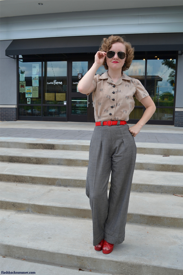 Flashback Summer: Bicentennial Blouse - 1970s 1940s vintage blouse