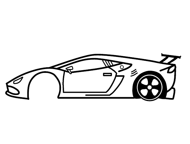 رسم سيارة سهلة