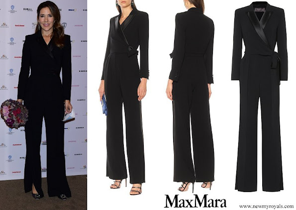 Crown Princess Mary wore Max Mara Dover Tuxedo Jumpsuit