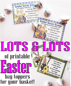 These printable Easter bag toppers are the perfect addition to your Easter basket this year.  They make simple and sweet gifts for everyone on your list, including your kids, Sunday School class, friends, co-workers, neighbors, and surprise Easter baskets. #easter #easterprintable #bagtopper #diypartymomblog