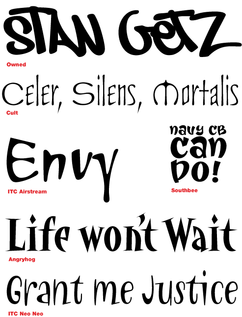  Stylish Tattoo fonts 