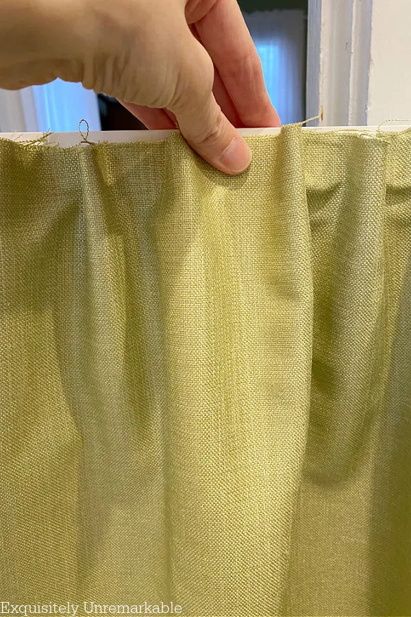 Adding Fabric To A Cabinet Door with pleats
