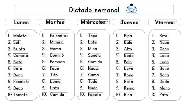 material-trabajar-dictado-diario-semanal-palabras