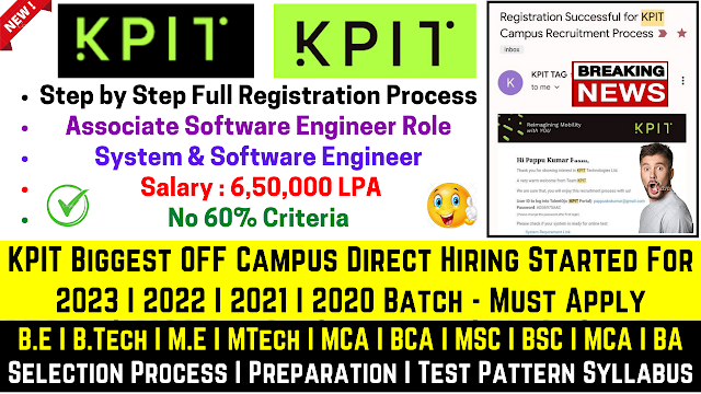 KPIT Off Campus Drive 2023 | 2022 | 2021 | 2020 | 2019 Batch