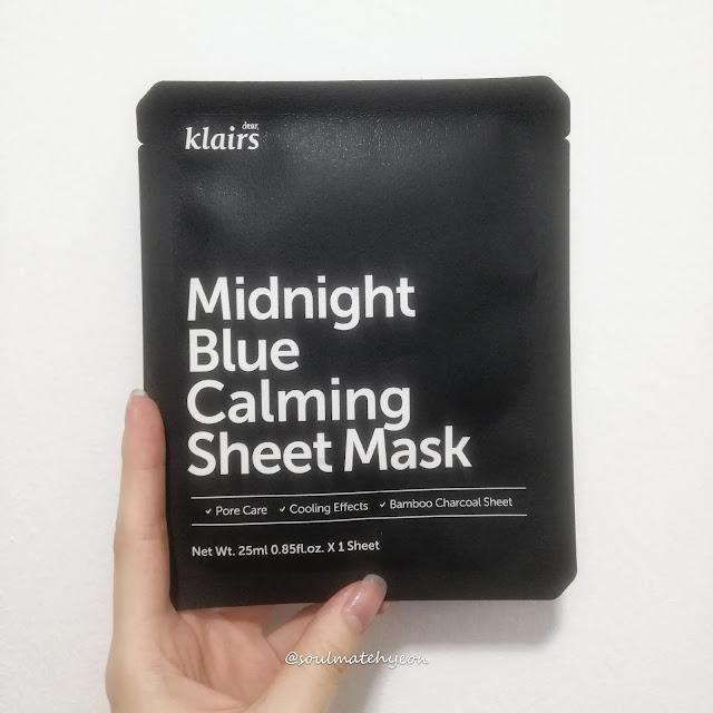 Review; Klairs Midnight Blue Calming Sheet Mask