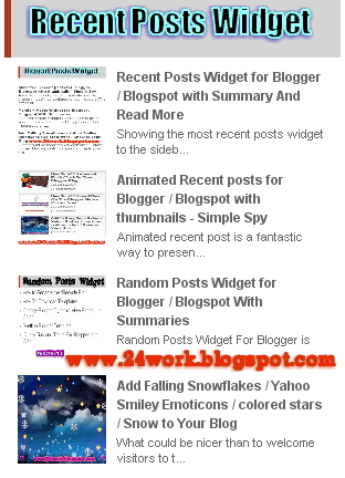 Bài viết mới nhất với Thumbnail  cho Blogger / Blogspot ( mẫu 1)