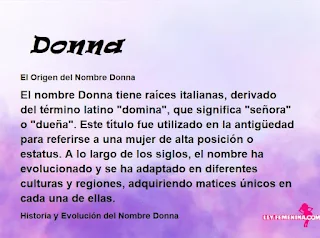 significado del nombre Donna