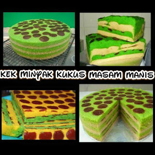 Kek Minyak Kukus Masam Manis,Tepung Kek Segera