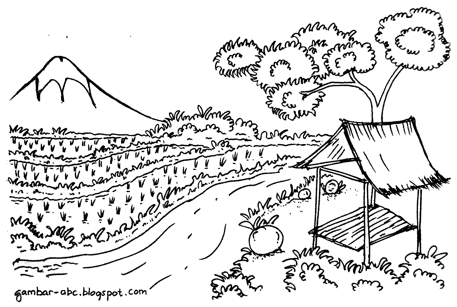 Contoh Gambar Gunung Kartun Bestkartun