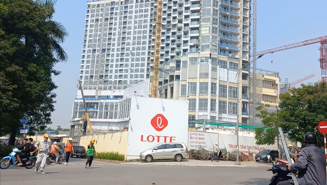 Tiến độ Dự án Lotte Mall Hanoi, Võ Chí Công Tây Hồ, Hà Nội bán cho thuê căn hộ, văn phòng E&C Project Hàn Quốc tuyển dụng kđt Ciputra