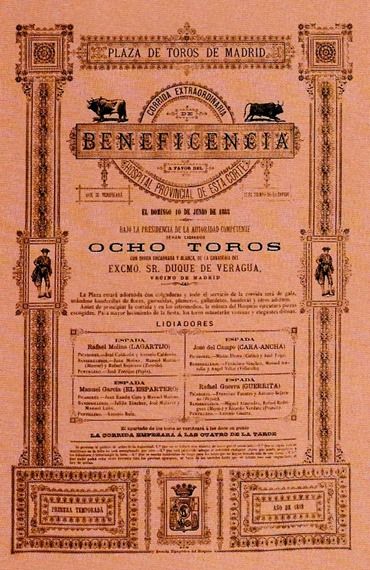 Cartel seda Madrid 10-06-1888 Beneficencia 001