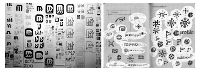 Logo design sketching