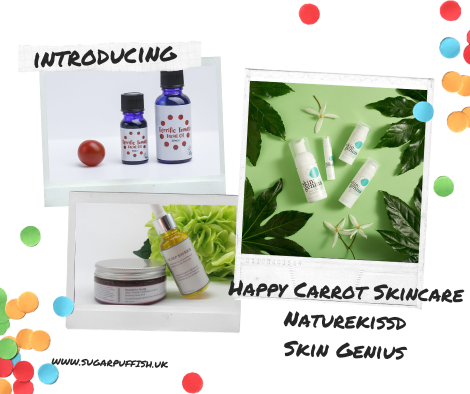 Natural skincare brands Happy Carrot Skincare, Naturekissd, Skin Genius