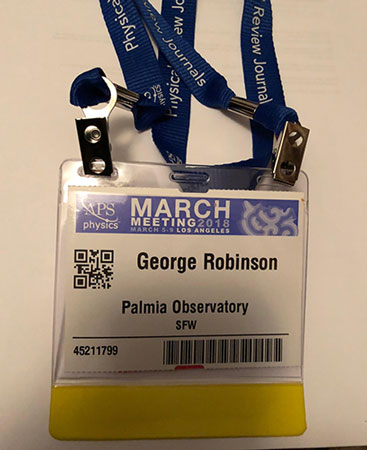 Ok, with this badge I can sit in on the APS March Meeting (Source: Palmia Observatory)